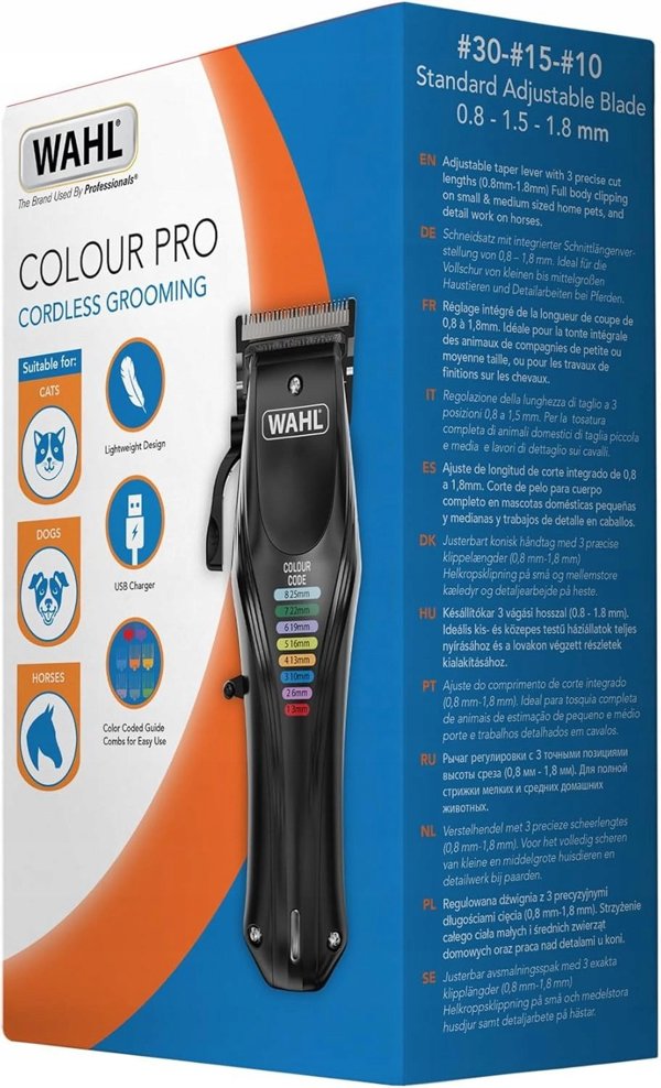 Wahl Colour Pro melna - Trimmeris majdzivnieku apmatojuma kopsanai 3027682 (0043917034799)