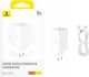 Wall charger Baseus GaN6 Pro 2xUSB-C + 2xUSB, 100W (white)