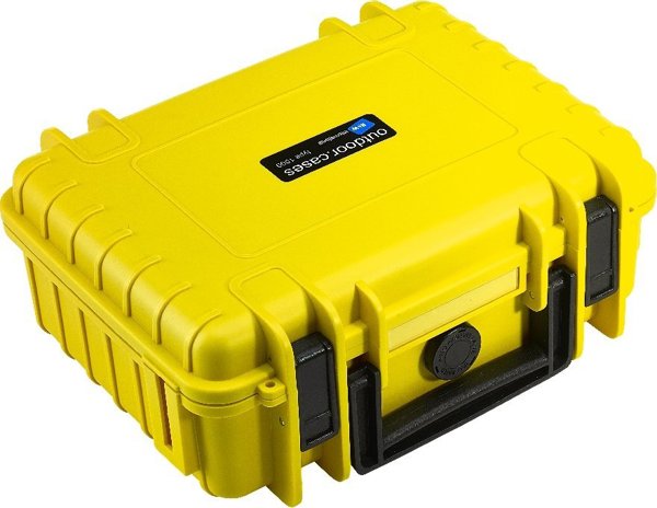 B&W Cases Outdoor Case Type 1000 Βαλίτσα Φωτογραφικού Εξοπλισμού Αδιάβροχη Πολυπροπυλενίου Κίτρινη