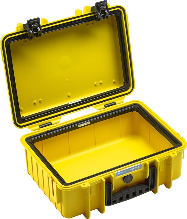 B&W Cases Outdoor Case Type 1000 Βαλίτσα Φωτογραφικού Εξοπλισμού Αδιάβροχη Πολυπροπυλενίου Κίτρινη