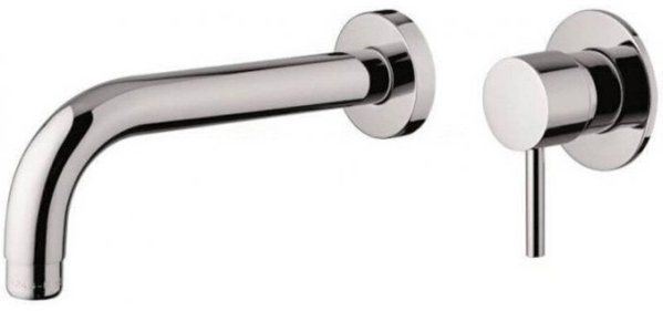 Επιτοίχιος μίκτης νιπτήρα Flexdoccia Matrix 33310.05.2CR+00400.05.2CR, χρώμιο