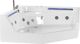 Beliani corner Caceres Led μπανιέρα με υδρομασάζ, λευκό 8034254 4251682247979