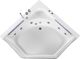 Beliani corner Caceres Led μπανιέρα με υδρομασάζ, λευκό 8034254 4251682247979