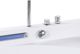 Beliani corner Caceres Led μπανιέρα με υδρομασάζ, λευκό 8034254 4251682247979