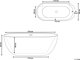 Beliani Ντουζιέρα NEVIS με LED και Υδρομασάζ 170x80 εκ., Μαύρη