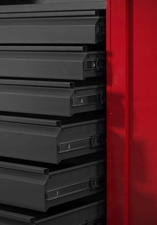 Μεταλλική Εργαλειοθήκη DAREK 920 x 1850 x 500 mm, Ανθρακί-Κόκκινη