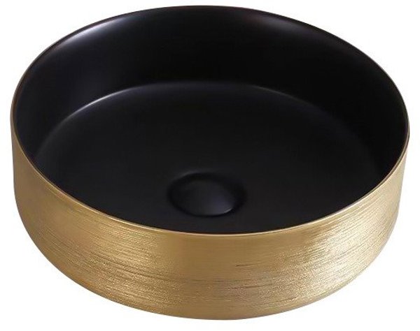 Νιπτήρας Πάγκου Domoletti ACB8004 Χρυσό/Μαύρο 40cm