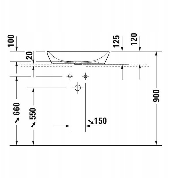 Νιπτήρας Duravit D-NEO, 2372600070