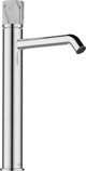 Washbasin faucet INVENA GABRO PLUS, high, chrome, with marble handle