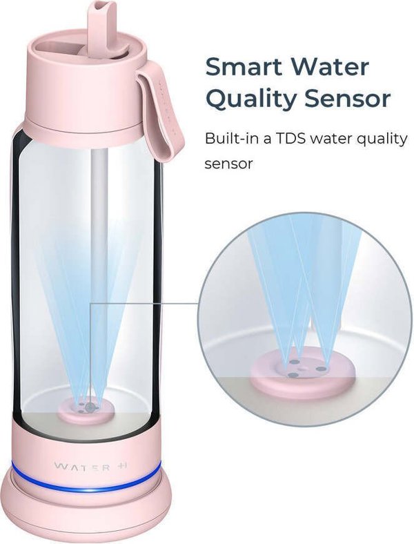 Έξυπνο μπουκάλι νερού WaterH VITA FlipLid, 532 ml, ροζ