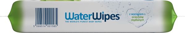 WaterWipes WaterWipes, Μαντηλάκια εμποτισμένα με καθαρό νερό, Soapberry (με εκχύλισμα από σαπουνόκαρπο), 60τμχ. PL