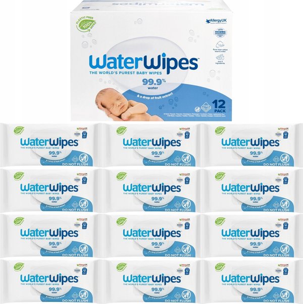 WaterWipes Υγρά μαντηλάκια για παιδιά WaterWipes BIO 12 x 60 τεμάχια