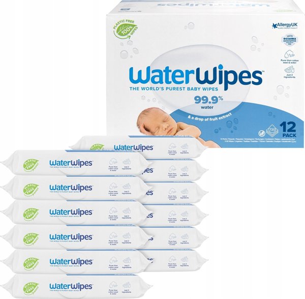 WaterWipes Υγρά μαντηλάκια για παιδιά WaterWipes BIO 12 x 60 τεμάχια
