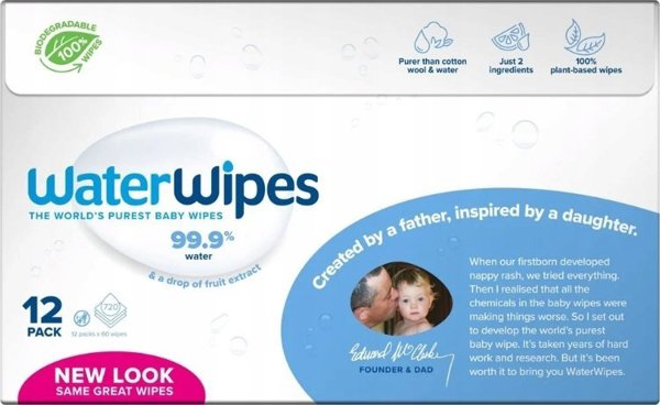 WaterWipes Υγρά μαντηλάκια για παιδιά WaterWipes BIO 12 x 60 τεμάχια
