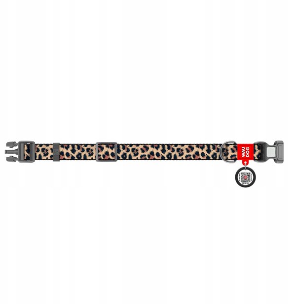 Περιλαίμιο WAU DOG Nylon με Ετικέτα Διεύθυνσης QR XL 25mm/37-58cm Λάμπαρτ