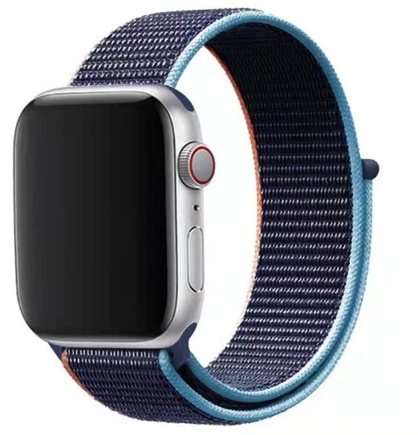 Νάιλον λουράκι Wave, Apple Watch 42 / 44 / 45 / 46 / 49 mm, navy blue