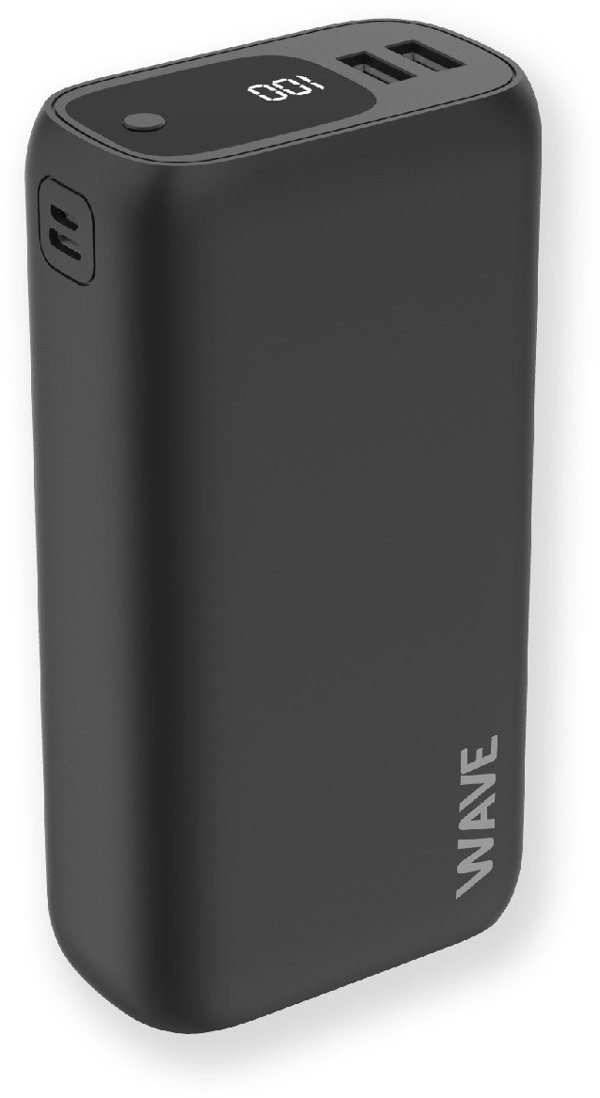 Wave Ultrapower φορητός φορτιστής, 30,000 mAh, μαύρο
