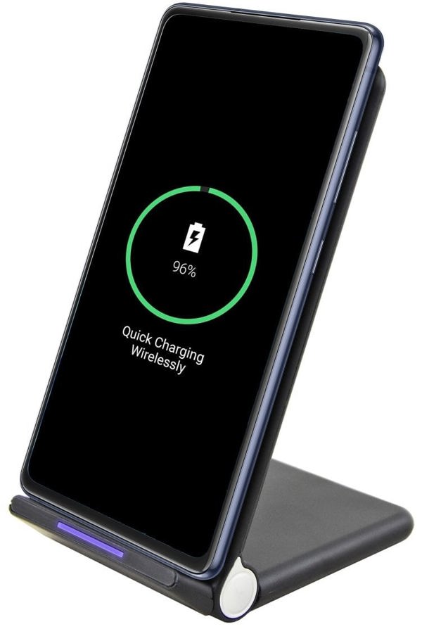 Wave Qi βάση γραφείου με ασύρματη φόρτιση 15W, μαύρο