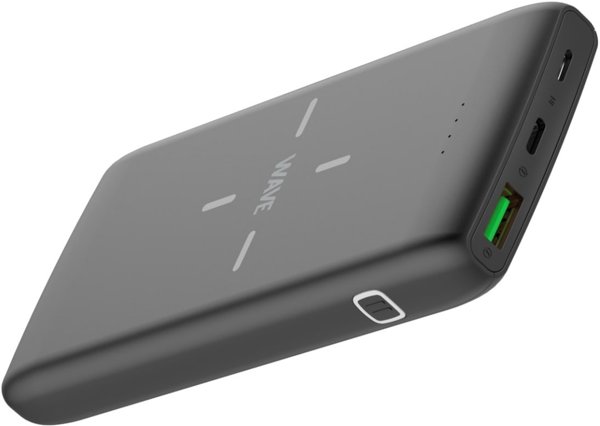 Φορητός φορτιστής Wave QiPower, 10,000 mAh, μαύρο