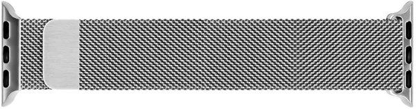 Λουράκι από πλεγμένο ατσάλι Wave, Apple Watch 42 / 44 / 45 / 46 / 49 mm, ασημί