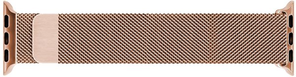 Λουράκι από πλεγμένο ατσάλι Wave, Apple Watch 38 / 40 / 41 / 42 mm, ροζ χρυσό