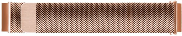 Λουράκι από πλεγμένο ατσάλι Wave 20mm, για έξυπνα ρολόγια και αθλητικά ρολόγια, ροζ χρυσό