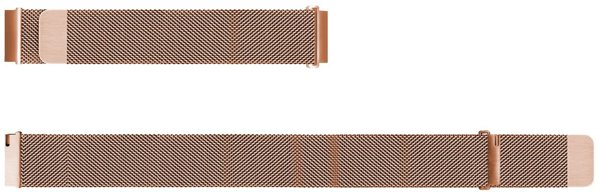 Λουράκι από πλεγμένο ατσάλι Wave 20mm, για έξυπνα ρολόγια και αθλητικά ρολόγια, ροζ χρυσό