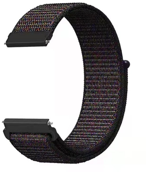 Λουράκι νάιλον Wave, 22 mm για έξυπνα ρολόγια και αθλητικά ρολόγια, μαύρο