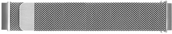 Wave ατσάλινο πλεκτό λουράκι 20mm, για έξυπνα και αθλητικά ρολόγια, ασημί