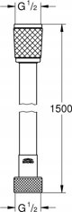 Σωλήνας ντους Grohe Σωλήνας ντους RELEXAFLEX 1500mm χρώμιο