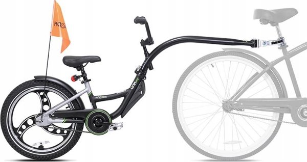 WeeRide Kazam Link Pro Ποδήλατο Προσάρτησης (Tag-Along) Αλουμινίου, Μαύρο