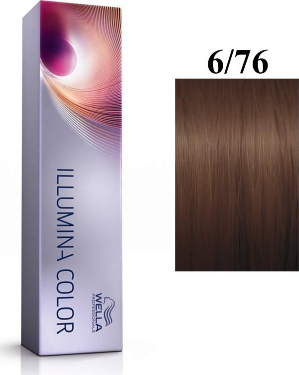 Wella Professionals Wella Professionals, Illumina Color, Μόνιμη Βαφή Μαλλιών, 6/76 Σκούρο Ξανθό Βιολετί Καστανό, 60 ml Για Γυναίκες