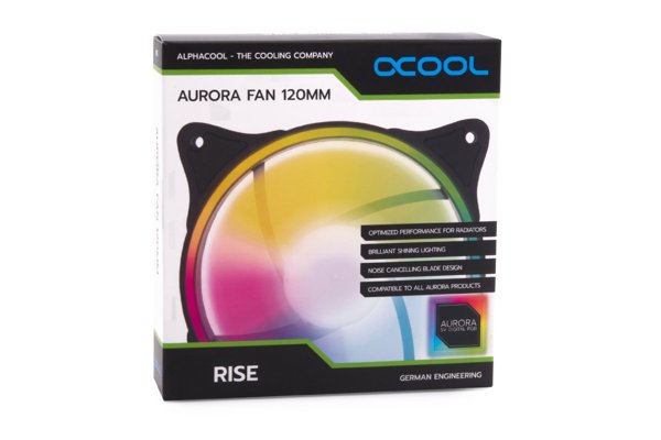 Alphacool Rise Aurora 120mm Ανεμιστήρας Υπολογιστή, 5V aRGB LED, 24850