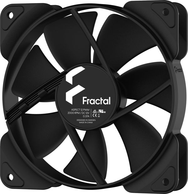 Ανεμιστήρας Fractal Design Aspect 12 PWM 120mm, Μαύρος - FD-F-AS1-1203