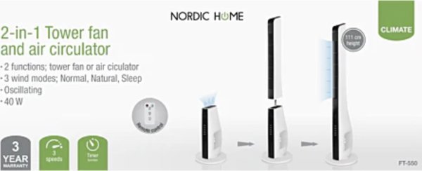 Wentylator Nordic Home Culture Nordic Home Culture Ventiliatorius NHC FT-550