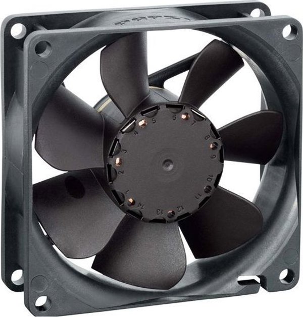 Ανεμιστήρας Papst EBM Papst 8412 NLE Axiallüfter 12 V/DC 33 m³/h (L x B x H) 80 x 80 x 25 mm (9292506263)