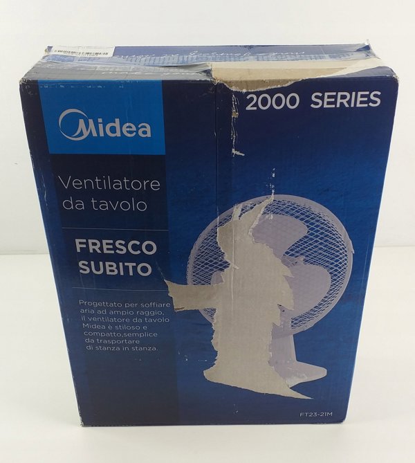 Ανεμιστήρας Midea Midea | FT23-21M | Επιτραπέζιος Ανεμιστήρας | Λευκός | Διάμετρος 23 εκ | Αριθμός ταχυτήτων 2 | Περιστροφή | 25 W | Όχι