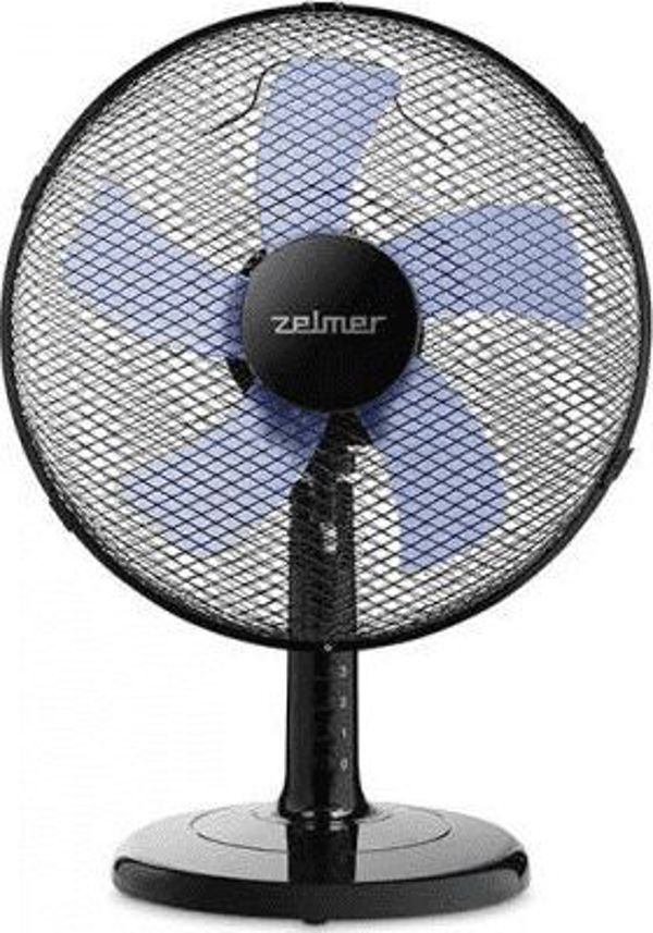 Zelmer ZTF0300 Επιτραπέζιος Ανεμιστήρας, 45W, Διάμετρος 30cm, 5 Πτερύγια, Oscillation, Μαύρο Χρώμα