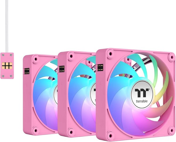 Thermaltake CT140 EX Reverse Fan Pink 3 Pack ARGB Sync