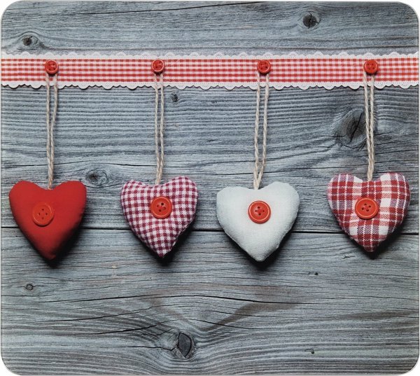 Wenko Γυάλινη Προστατευτική Πλάκα Κουζίνας HEARTS – Μεγάλη, 50 x 56 cm