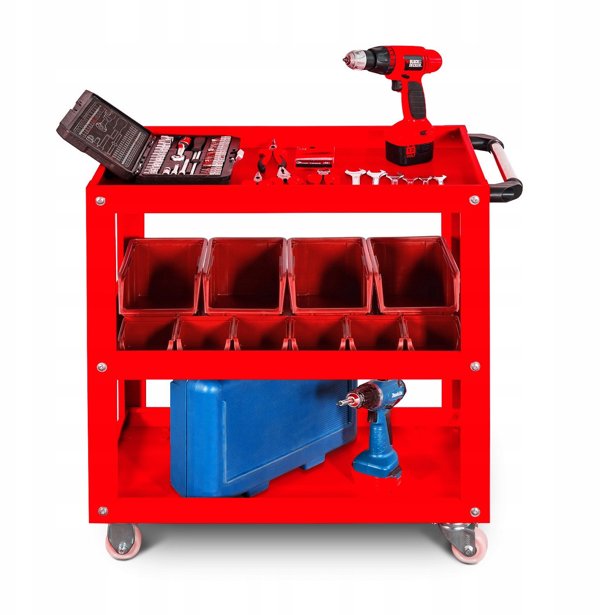 Werkstattwagen HUGO, 700 x 816 x 400 mm, rot