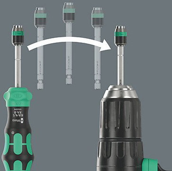 Wera Kraftform Kompakt 26 RA-R Κατσαβίδι Καστάνιας με Θήκη Μεταφοράς