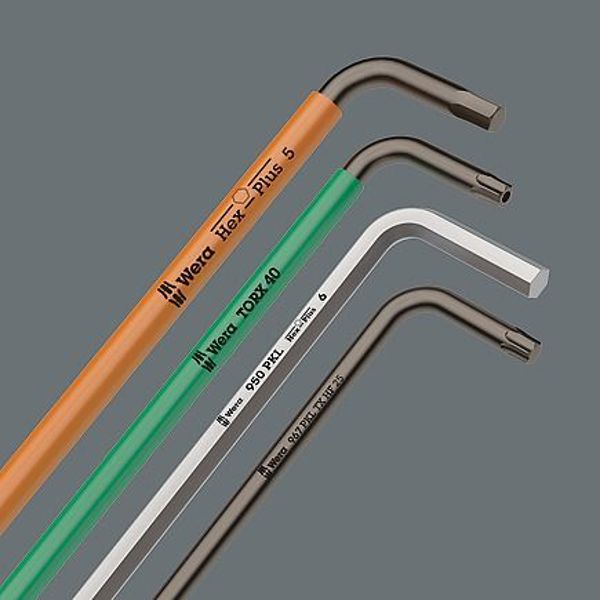 Σετ κλειδιών Wera 950/9 Hex-Plus 3 κοντών με μπίλια, χρωμιωμένων, μετρικών (05133163001)