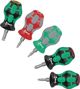 Wera Stubby Set 3 Σετ Κατσαβίδια με Κοντή Λάμπα 25mm, 5 Τεμάχια, με Σχισμή, Phillips PH1/PH2 & Τετράγωνο R1/R2, Πολυτελής Λαβή Πολλαπλών Συστατικών