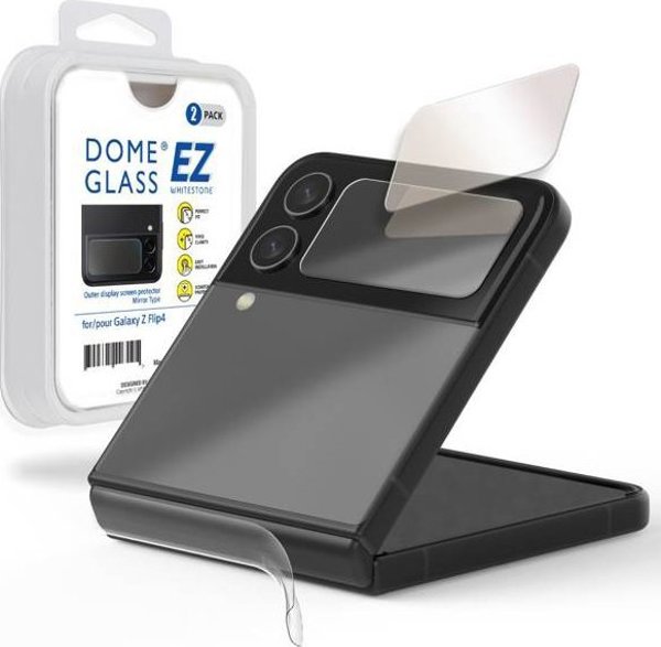 Whitestone EZ Glass Προστατευτικό Οθόνης για Samsung Galaxy Z Flip 4, Σκληρυμένο Γυαλί, 2-Pack