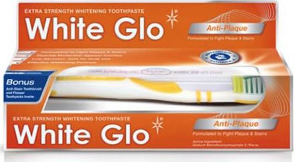 White Glo Σετ οδοντόκρεμα Anti-Plaque 100ml + οδοντόβουρτσα