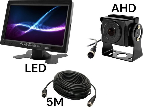 Καταγραφικό βίντεο Nvox Οθόνη αυτοκινήτου LCD 7 ιντσών 12/24v καλώδιο 5m και κάμερα οπισθοπορείας 4pin σετ AHD