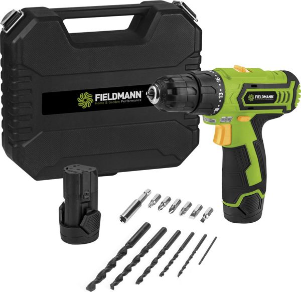Fieldmann FDV 10252-A Δραπανοκατσάβιδο Μπαταρίας 12V με 2 Μπαταρίες 1.3Ah, LED & Βαλίτσα Μεταφοράς