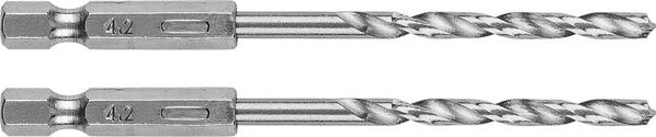 Graphite Τρυπάνι για Μέταλλο Hex 4.2 mm, Σετ 2 Τεμαχίων
