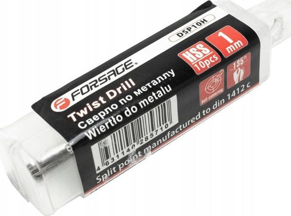 ΣΕΤ ΤΡΥΠΑΝΙΩΝ Forsage 1mm 10 ΤΕΜ. ΤΡΥΠΑΝΙΑ ΓΙΑ ΜΕΤΑΛΛΟ σε πλαστική θήκη